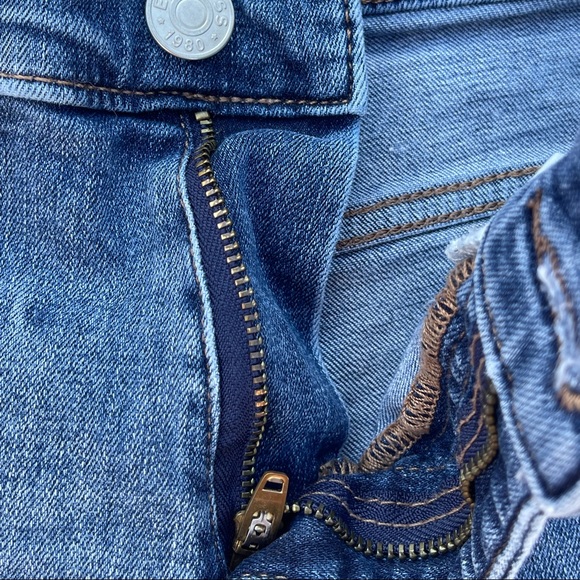 EXPRESS Flower Embroidered High Rise Midi Shorts - Picture 5 of 13